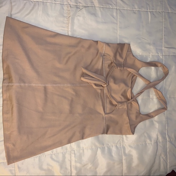 Mila Yoga Wear Top, Large Nude Bra Top, Tie Back - Picture 7 of 11